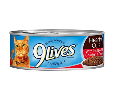  9 Lives Cat Food 5.5 Oz Teder Beef And Chicken Slices 